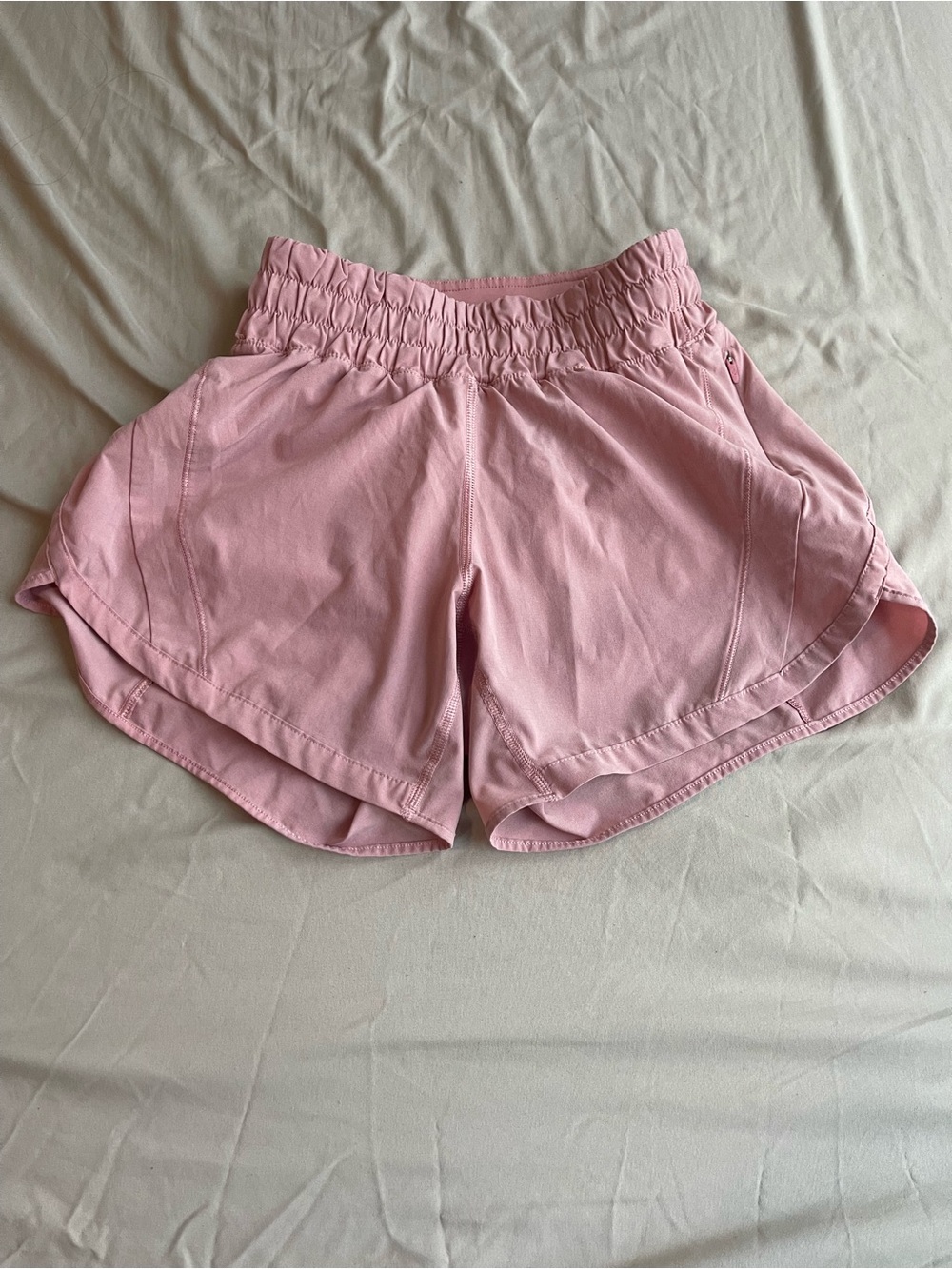 lululemon athletica Light Pink Athletic Shorts with Elastic Waistband